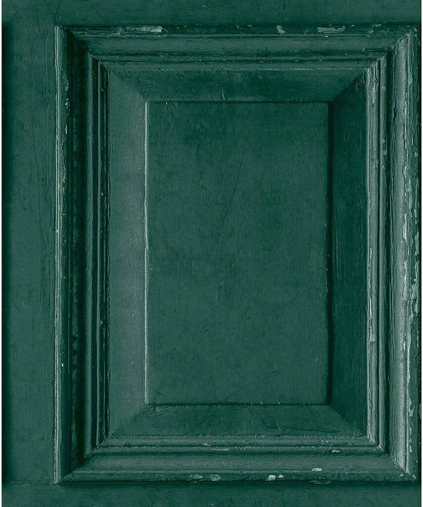 Teal Green Wood Panel Effect Distressed Wallpaper By Jacob Noah