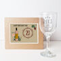 Personalised 21st Birthday Engraved Wine Glass Gift, thumbnail 3 of 9
