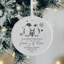 Personalised First Christmas As A Family Of Three Decoration, thumbnail 1 of 2