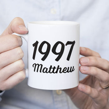 Personalised Milestone Birthday Name And Year Mug, 9 of 9