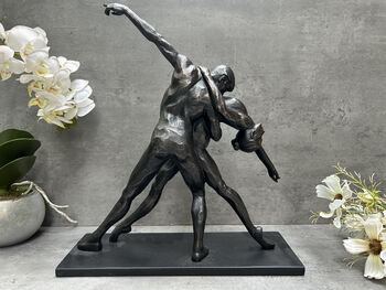 Dancing Couple Lovers Figurine – 37cm Black Ornament, 4 of 12