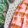Handmade Block Print Dohar Blanket | Pink Tiger, thumbnail 1 of 5