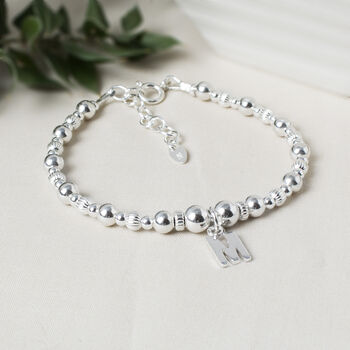 Maisie, Sterling Silver Initial Bracelet, 2 of 4