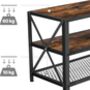 Tv Stand With Shelves And Steel Frame, thumbnail 7 of 10