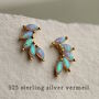 Opal Turquoise Wing Stud Earrings, thumbnail 4 of 8