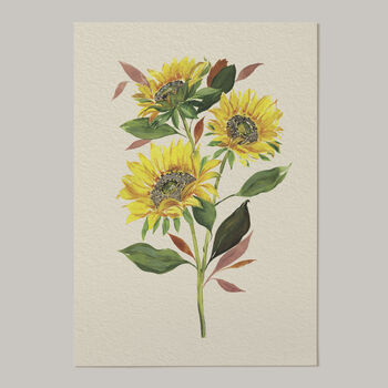 Sunflower Art Print, 2 of 3