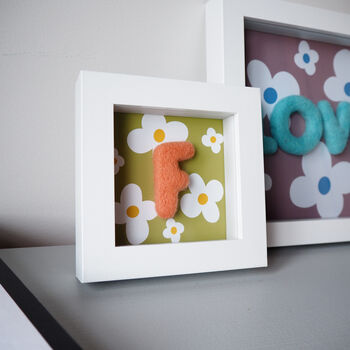 Mini Box Frame Letter And Daisy Print, 7 of 12