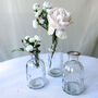 Vintage Glass Bottle Vase With Gold Rim Two Sizes, thumbnail 4 of 12