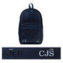 Personalised Navy Leather Classic Backpack/Rucksack, thumbnail 7 of 10
