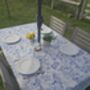 Mediterranean Blue Outdoor Tablecloth With Parasol Hole, thumbnail 3 of 4