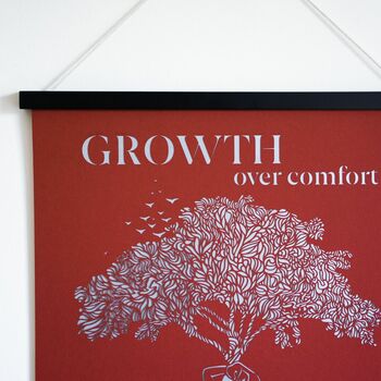 Inspirational 'Growth' Red Papercut Wall Art, 7 of 9