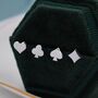 Card Suit Stud Earrings Hearts Spades Diamonds Clubs, thumbnail 4 of 11