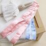 Luxury 100% Organic Baby Blanket White And Pink, thumbnail 3 of 4