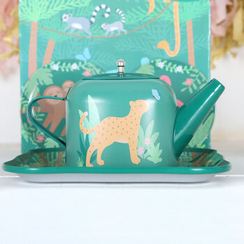Jungle Animal Tea Set With Personalised Case, 4 of 7