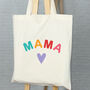 Mama Tote Bag Bright With Hearts, thumbnail 3 of 5