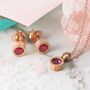 Ruby July Birthstone 18kt Gold Plated Silver Pendant, thumbnail 6 of 7