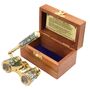 Mother Of Pearl Abalone Opera Glasses With Wooden Box, thumbnail 1 of 8