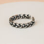 Silver Plaited Band Adjustable Ring, thumbnail 1 of 3