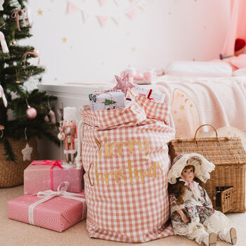 Personalised Christmas Sack Pink, 5 of 5