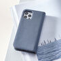 Personalised Leather Flip Phone Case | Cloud Blue, thumbnail 5 of 5