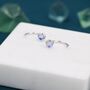 Moonstone Huggie Hoop Earrings, thumbnail 3 of 11
