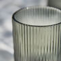 Palermo Set Of Four Grey Ribbed Tumblers, thumbnail 4 of 5