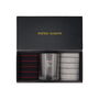 Pin Stripe Black And Grey Luxury Socks Gift Box Dad Glass, thumbnail 2 of 3