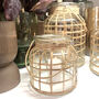 Small Bamboo And Glass Hanging Candle Lantern, thumbnail 2 of 6