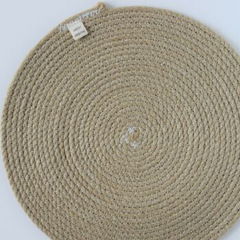 White Sandstone Rope Dining Placemat, 2 of 7