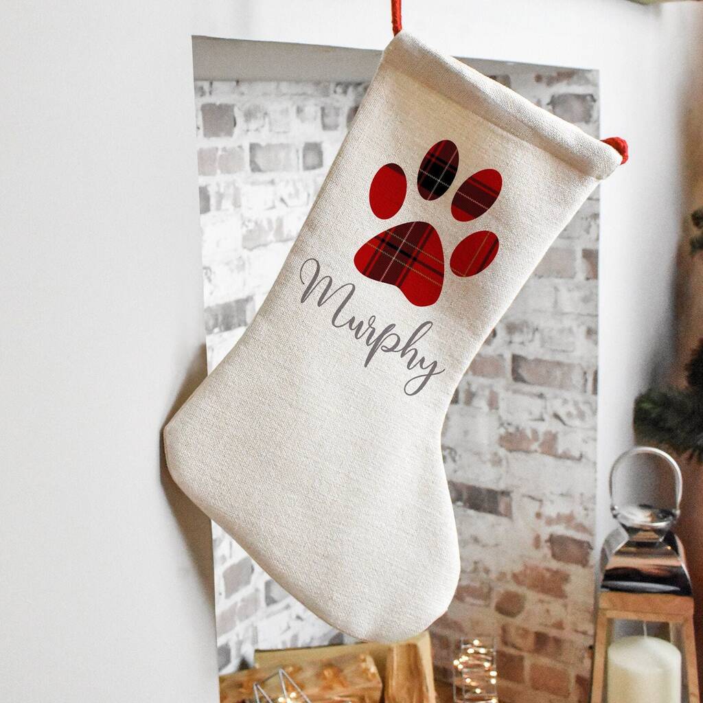 Personalsied Christmas Pet Stocking Red