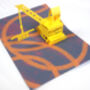 Personalised Yellow Crane Pop Up Birthday Card Pop Up, thumbnail 3 of 5