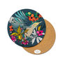 Large Round Placemat Heatproof British Birds Nuthatch, thumbnail 2 of 8