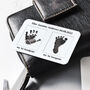 Personalised Hand And Footprint Wallet Metal Cards, thumbnail 5 of 11