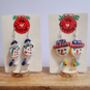 Jingle Bell Snowman Festive Painted Earrings With Stand, thumbnail 1 of 7