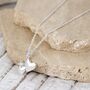 Mother And Daughter Linked Hearts Sterling Silver Necklace, thumbnail 2 of 4