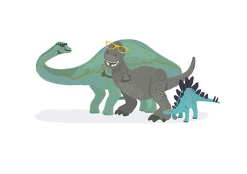 Personalised Dinosaur Family Print, 4 of 6
