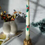 Festive Hand Painted Taper Candles, thumbnail 2 of 5