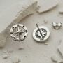 Sterling Silver Compass Studs, thumbnail 5 of 6