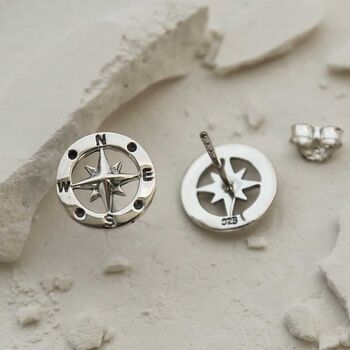 Sterling Silver Compass Studs, 5 of 6