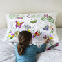 Butterfly Pillowcase Kit + 10 Pens, Colour In And Learn, thumbnail 3 of 5