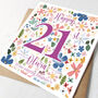 Personalised 21st Birthday Card For Her, thumbnail 1 of 2