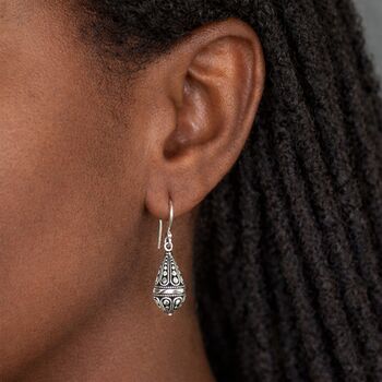 Sterling Silver Teardrop Filigree Balinese Drop Earrings – 9mm, 5 of 9