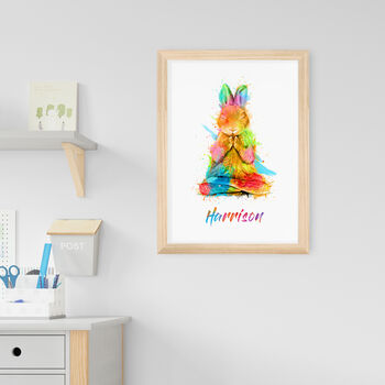 Personalised Watercolour Animal Wall Print, 6 of 12