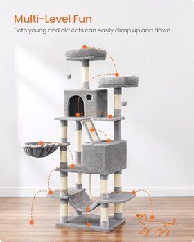 Cat Tree Multi Level Plush Condo Indoor Cats Size L Xxl, 3 of 9