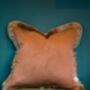 Burnt Orange Fringe Cushion Cover, thumbnail 2 of 6