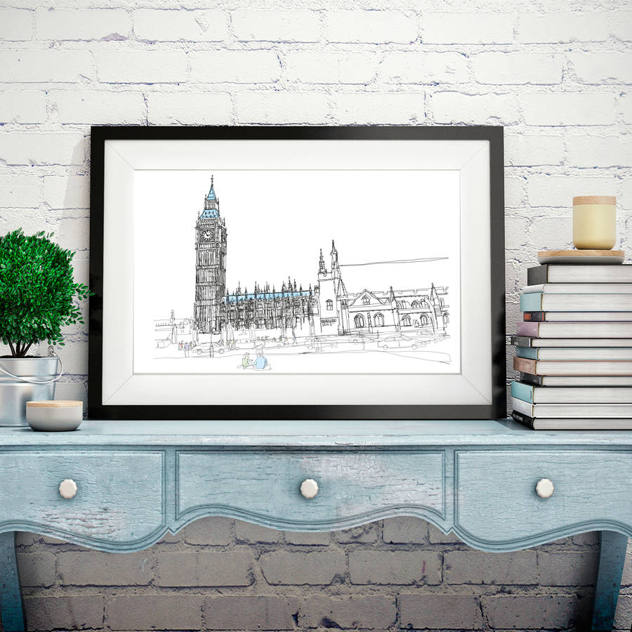 big ben signed print by simon harmer | notonthehighstreet.com