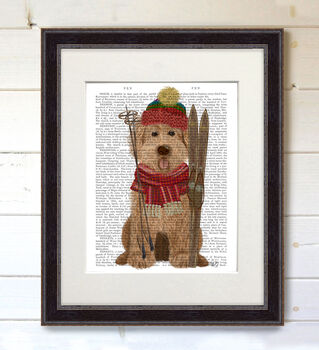 Goldendoodle Ski Dog, Book Print, 4 of 6