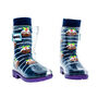 Squelch Transparent Wellies And Three Sock Set Rudolph, thumbnail 5 of 7