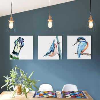 Inky Nuthatch Canvas Gallery Print, 9 of 10