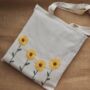 Embroidery Kit Sunflower Tote Bag, thumbnail 5 of 6